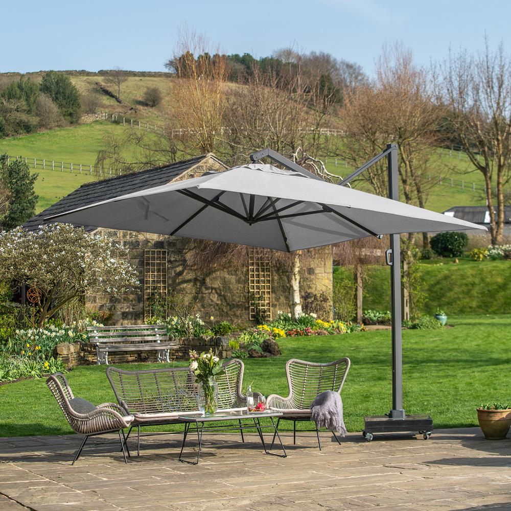 Icon Premium T1 Oblong Parasol Manhattan 4mx3m