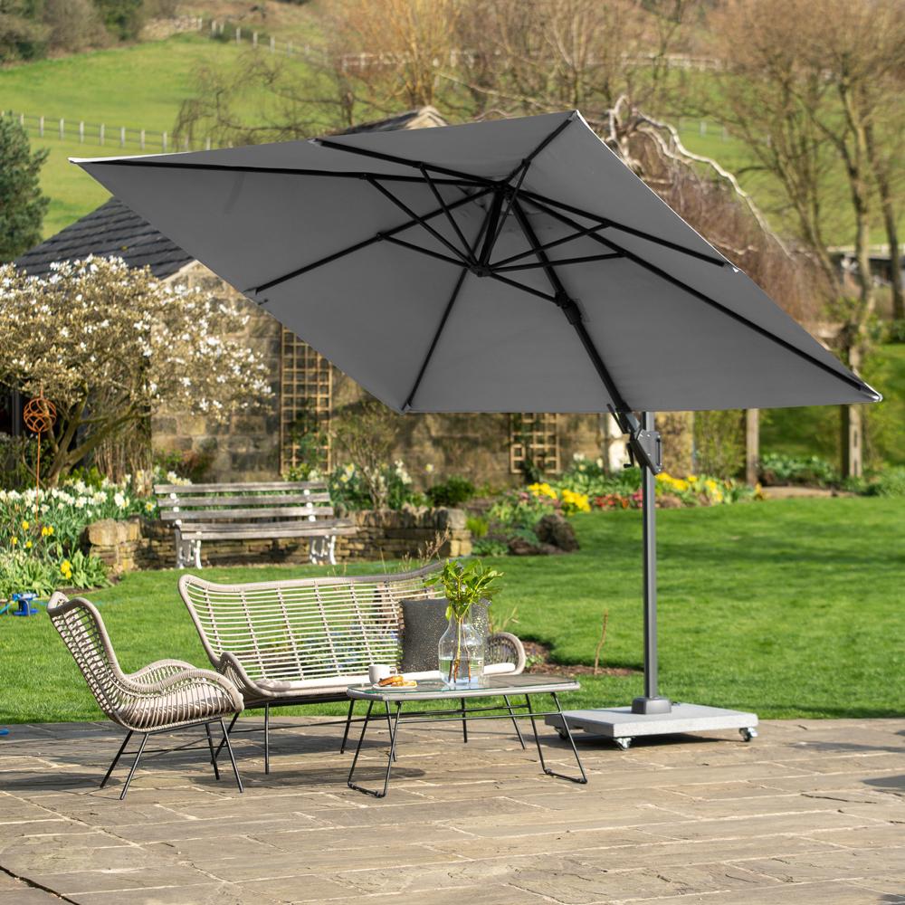 Voyager T2 Square Luna Grey Parasol 2.7m