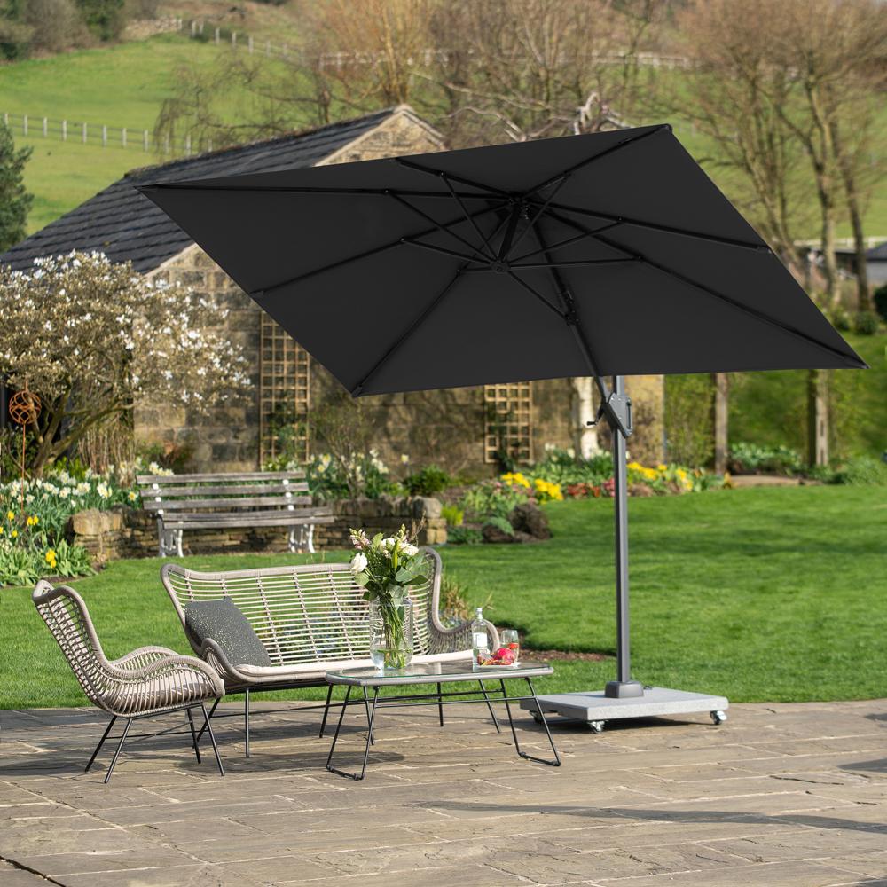 Voyager T1 Oblong Anthracite Parasol  3m x 2m