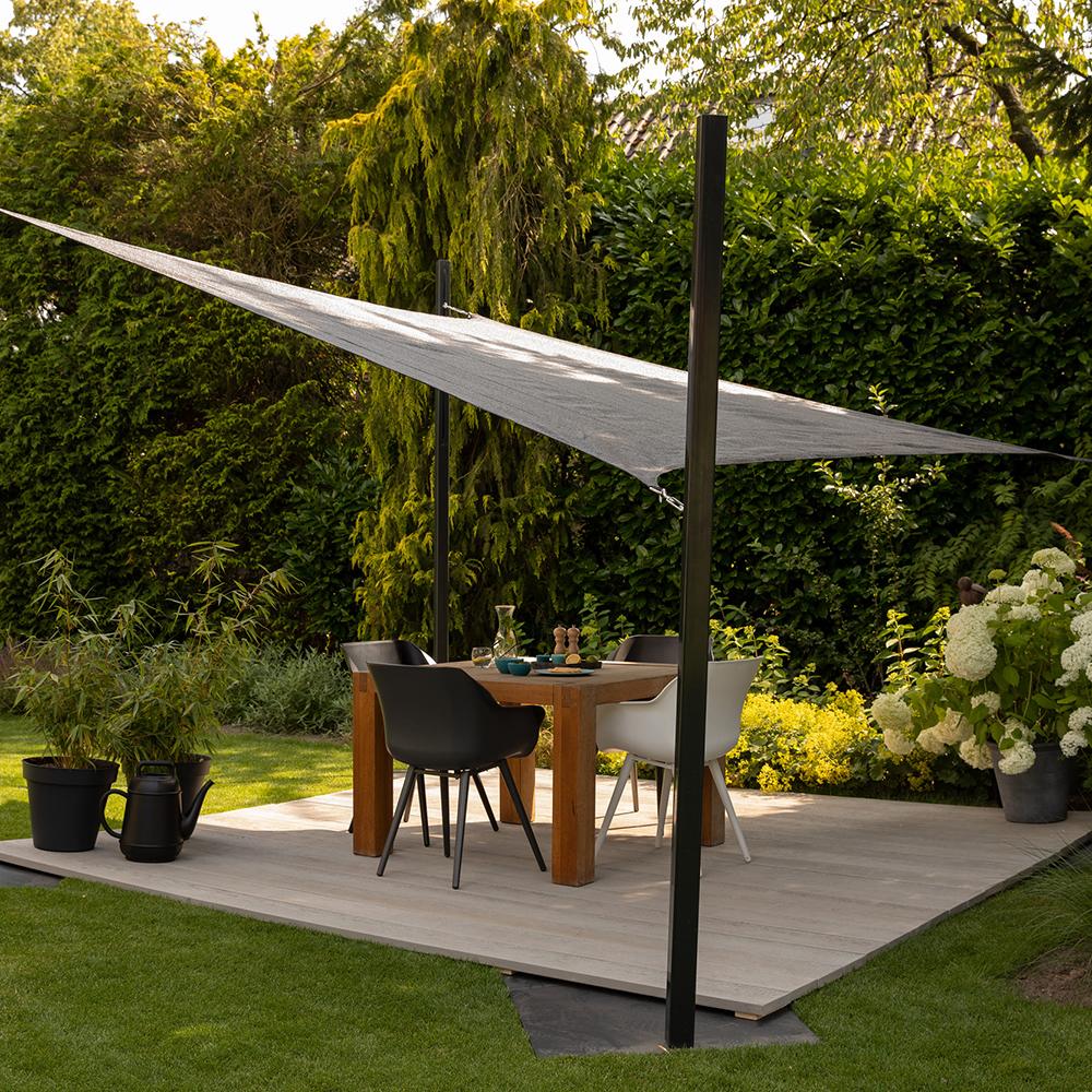 Outdoor Shade Sail Grey Square 3.6m