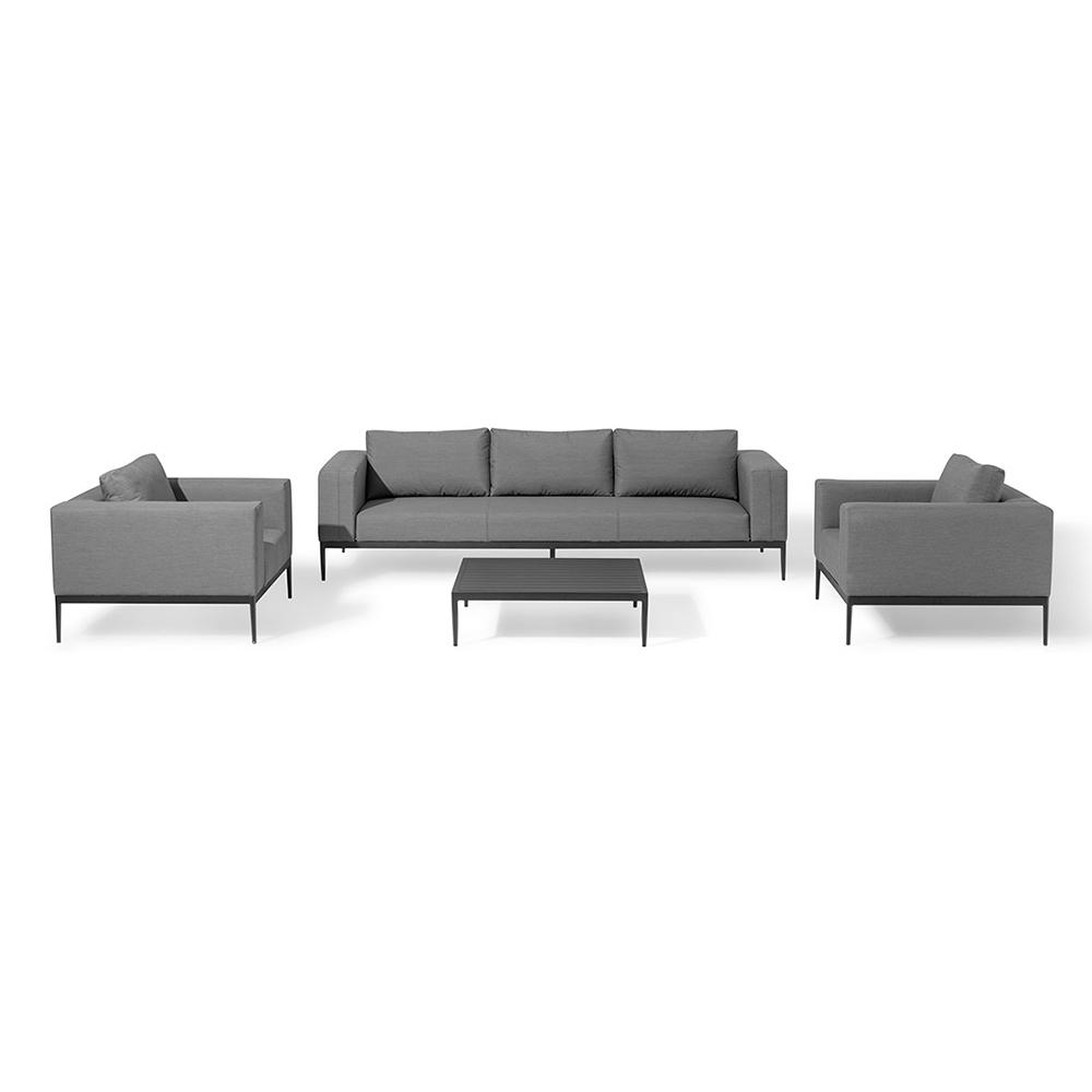 Eve 3 Seat Sofa Set with Spray Stone Coffee Table Flanelle