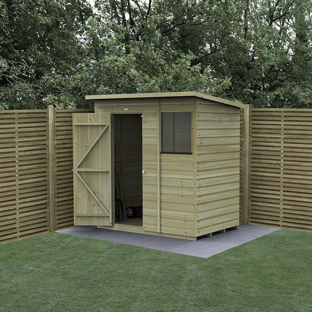 Beckwood Double Door Wooden Pent Shed 6 x 4