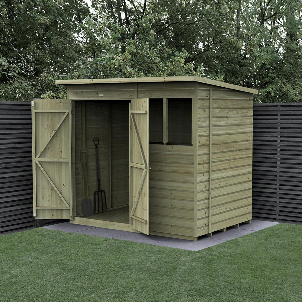 Beckwood Double Door Wooden Pent Shed 7 x 5