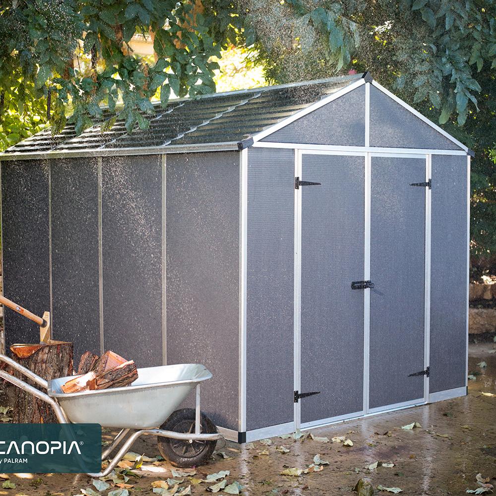 Rubicon Plastic Shed Grey with Floor 8 x 10