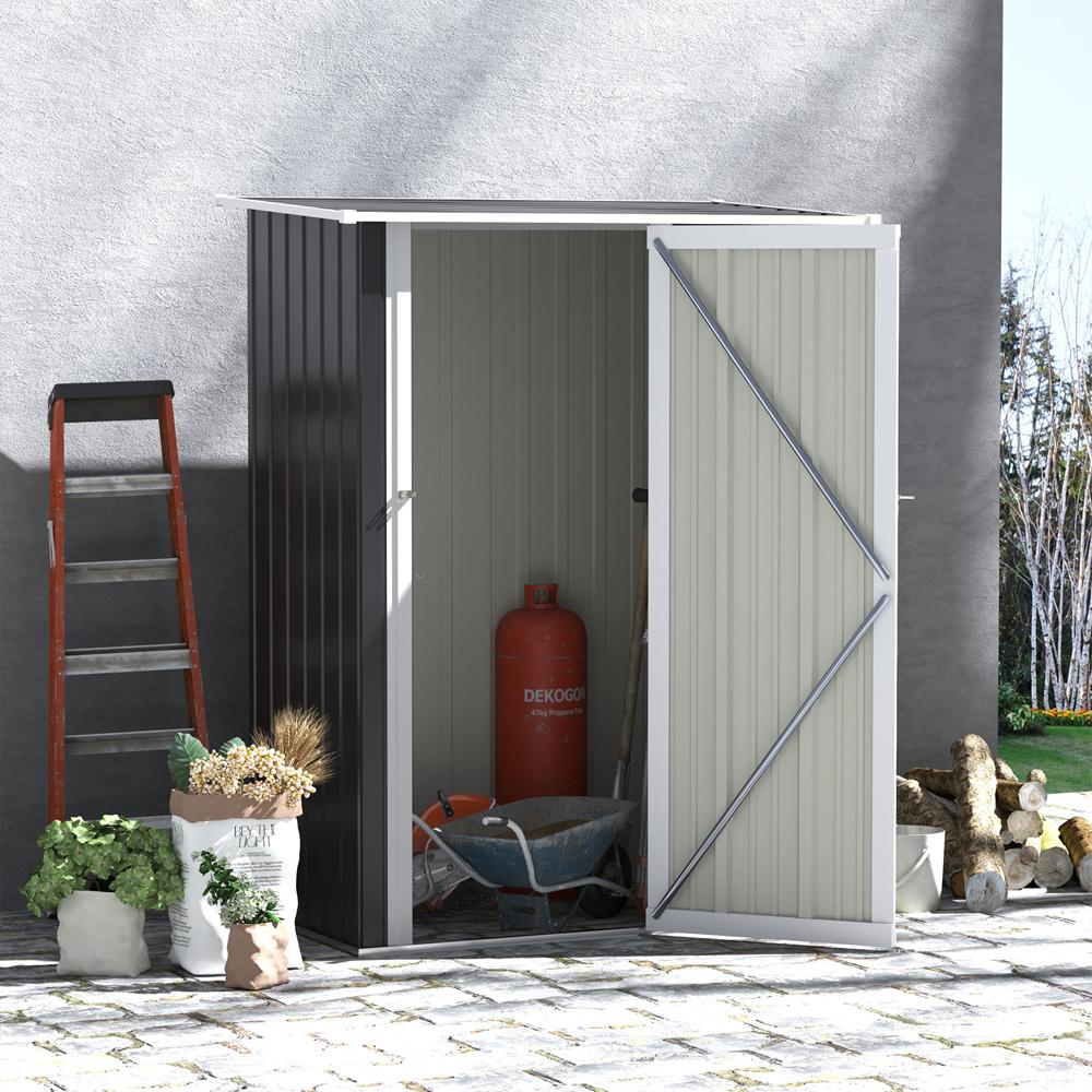 Garden Storage Shed with Lockable Door Sloped Roof for Bike