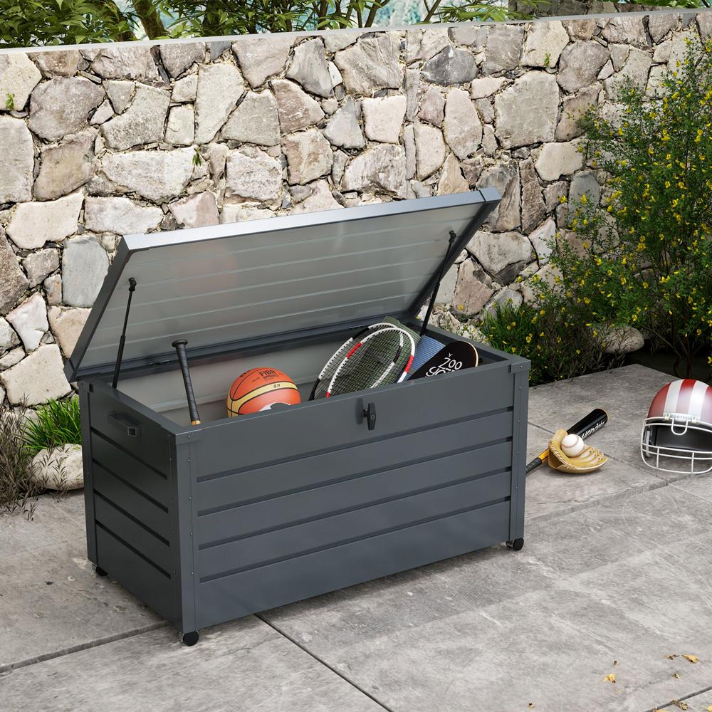 331L Outdoor Storage Box Waterproof With Wheels And Lock