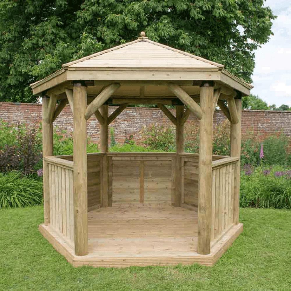 3.0m Hexagonal Gazebo with Timber Roof