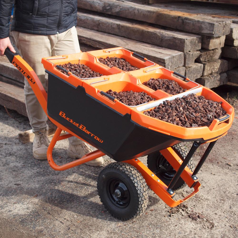 Pro130d Wheelbarrow Kit Orange/Black 130L 200Kg Capacity