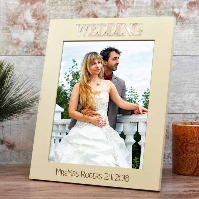 Personalised Wedding Photo Frame 10 x 8