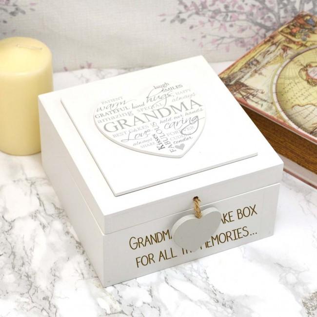 Personalised Square Trinket Box Grandma Gift