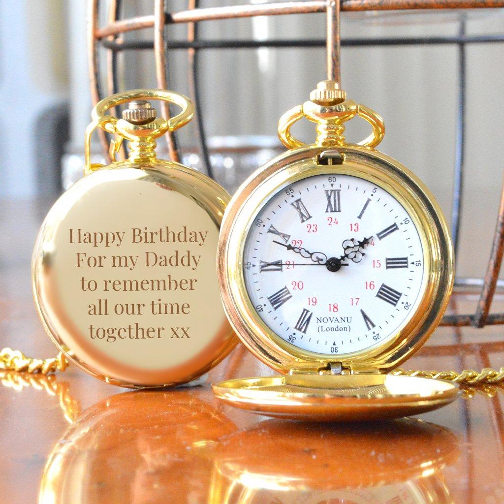 Personalised Vintage Pocket Watch Gold