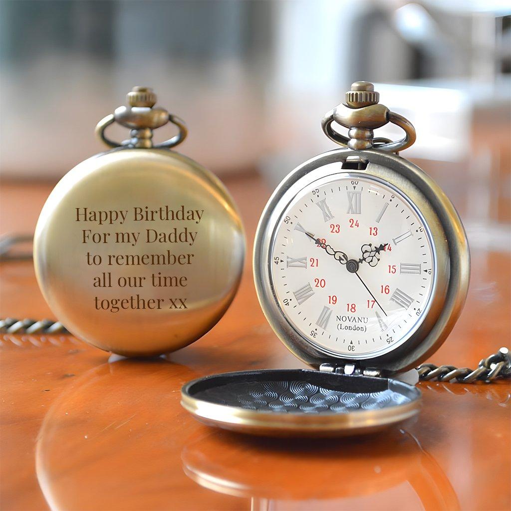 Personalised Bronze Vintage Pocket Watch