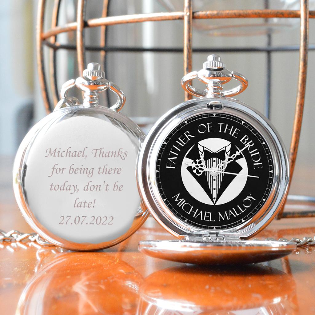 Personalised Pocket Watch For The Father of the Bride Gift