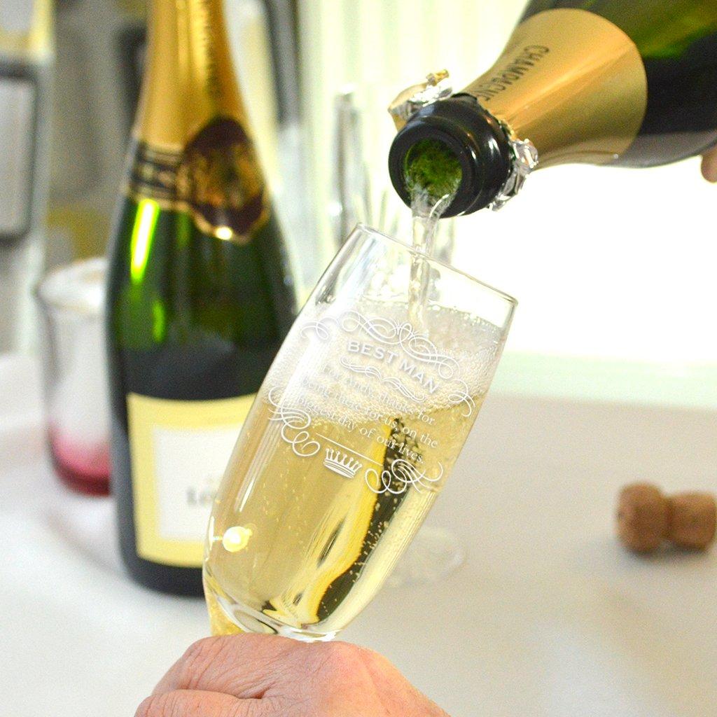 Personalised Champagne Flute For Best Man Gift