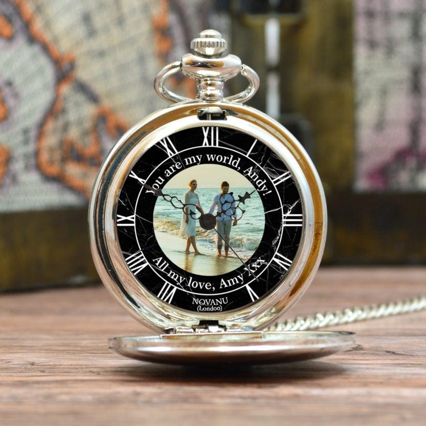 Personalised Pocket Watch With Photo Upload Gift