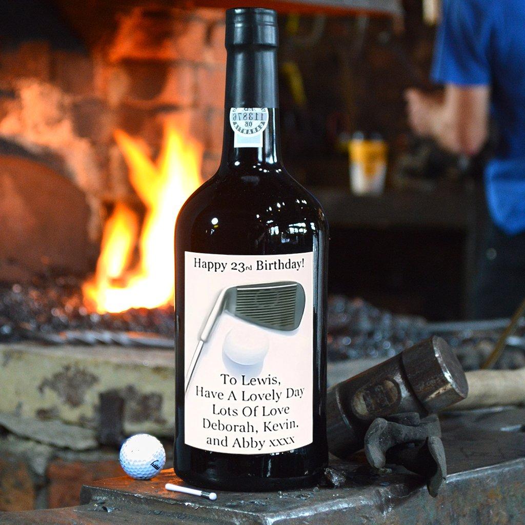 Personalised Port Gift With Golf Label