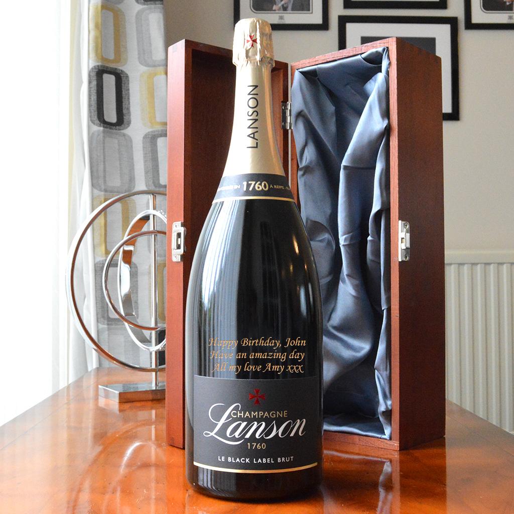 Personalised Lanson Magnum Champagne Set