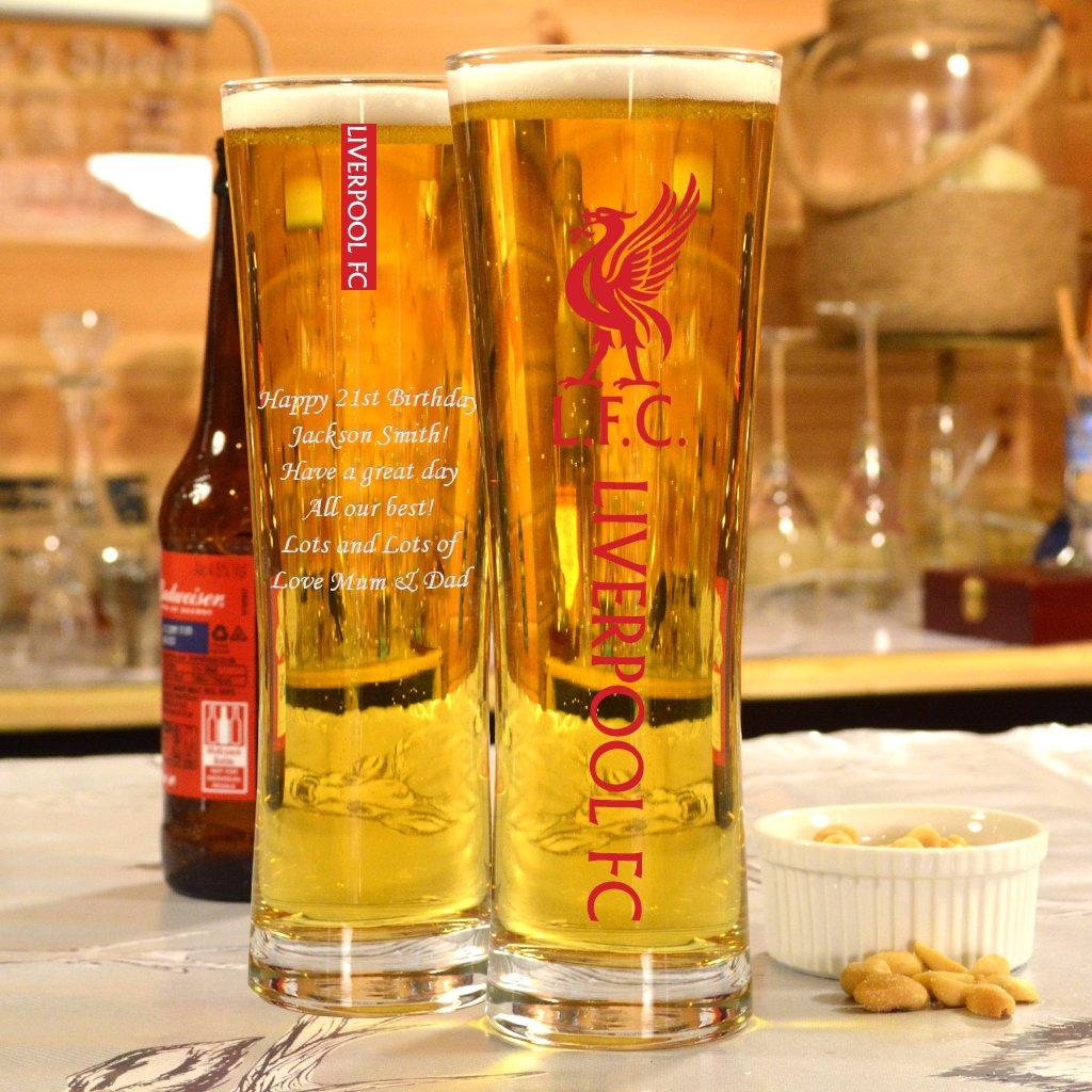 Personalised Liverpool Peroni Glass Gift