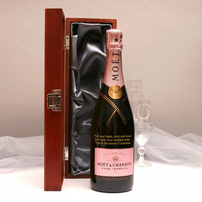 Personalised Pink Moet 75cl