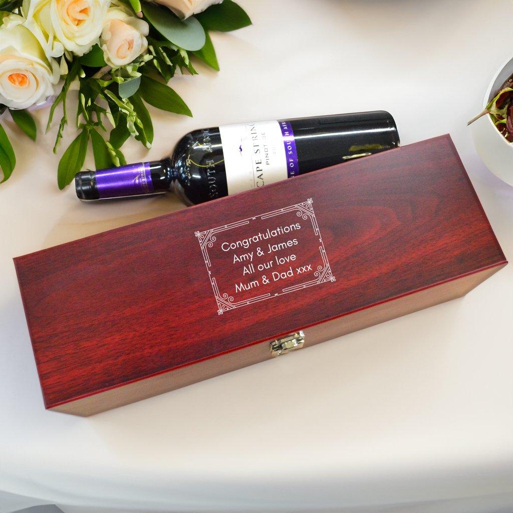 Personalised Wine Box with Wine Accessories