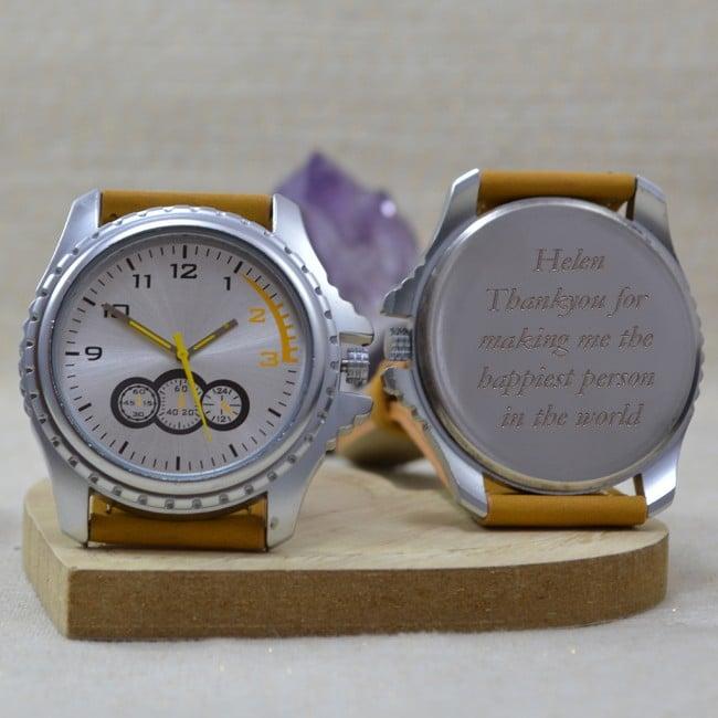 Personalised Wrist Watch Racer Design