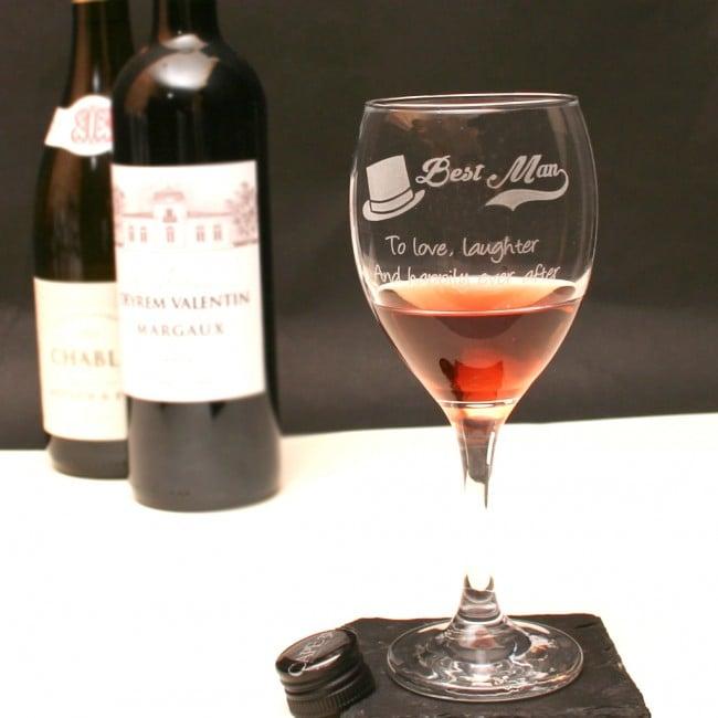 Personalised Best Man Wine Glass Gifts