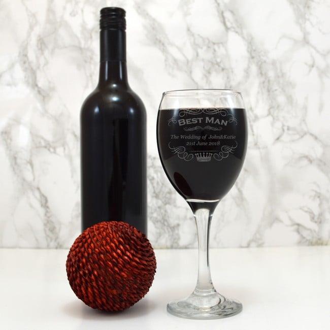 Personalised Wine Glass Gift For The Best Man