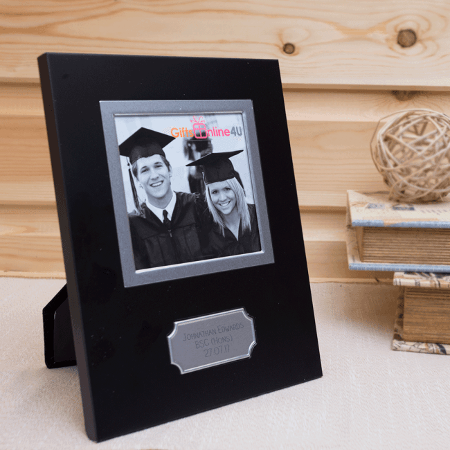 Black Engraved Graduation Photo Frame Gift