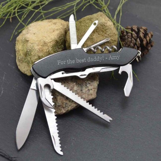 Personalised Pocket Tool Penknife Gift For Dad