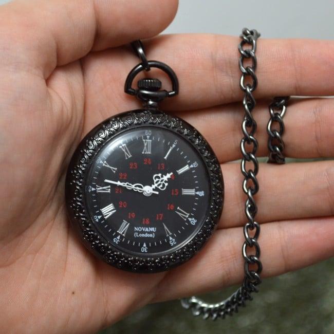 Engraved Pocket Watch With Open Face