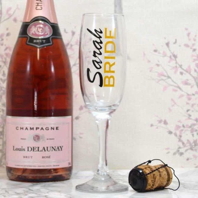 Personalised Champagne Glass Bride Gift