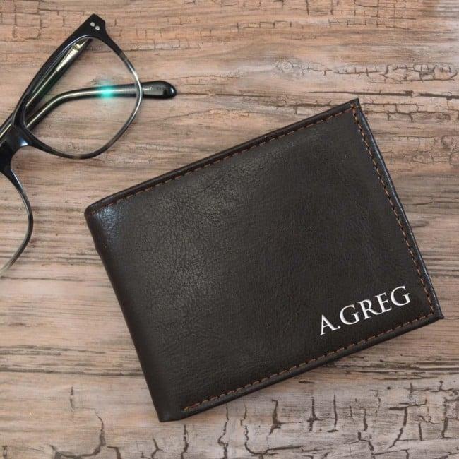 Personalised Brown Wallet for Men