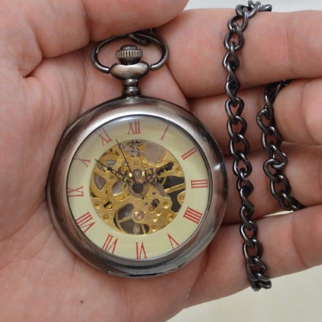 Roman Numeral Personalised Half Hunter Pocket Watch