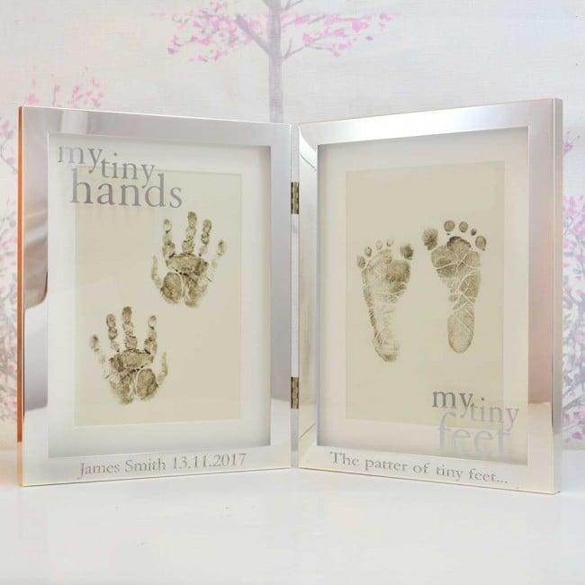 Handprint and Footprint Kit Personalised Baby Gift Frame