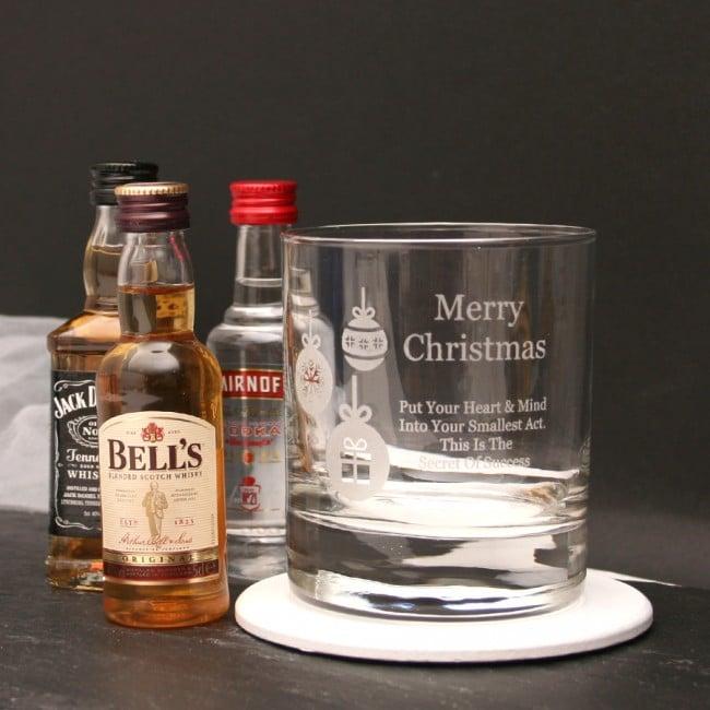 Personalised Miniature Christmas Spirit Gift Set