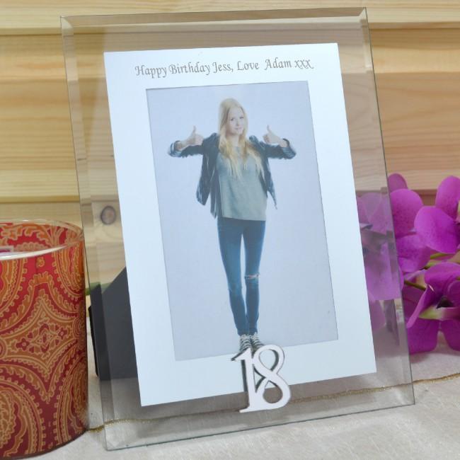 Personalised 18th Birthday Gift Glass Photo Frame