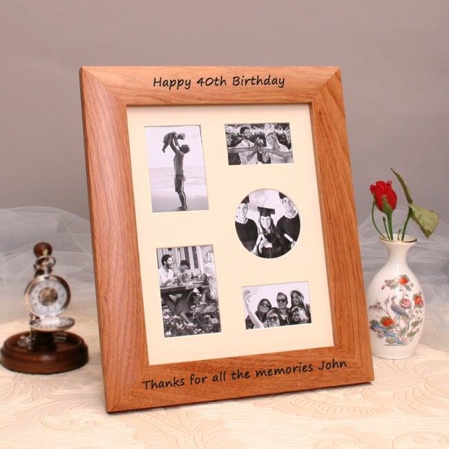 Personalised 40th Birthday Gift Collage Photo Frame