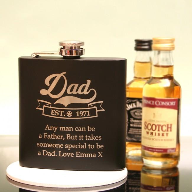 Personalised Hip Flask Gift For Dad