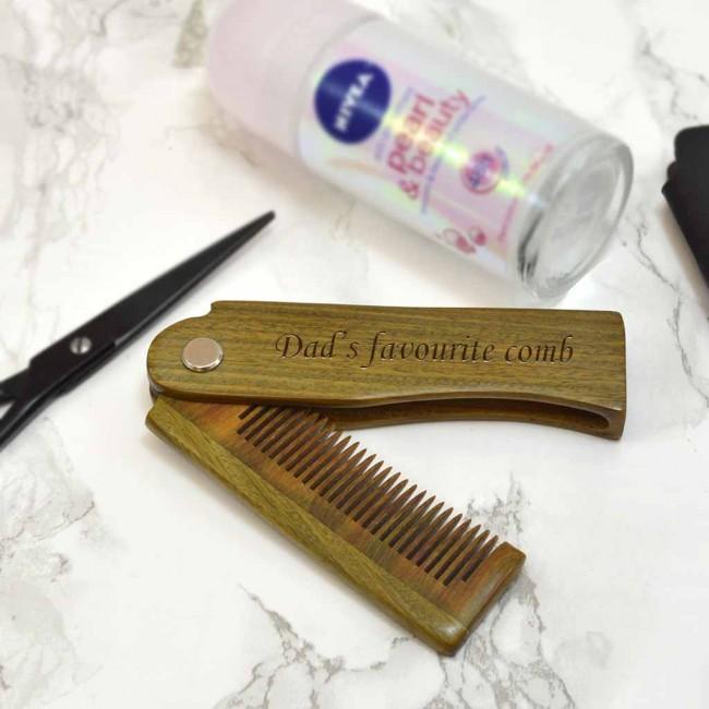 Personalised Folding Comb Gift For Dad