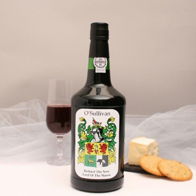 Personalised Port With Family Crest