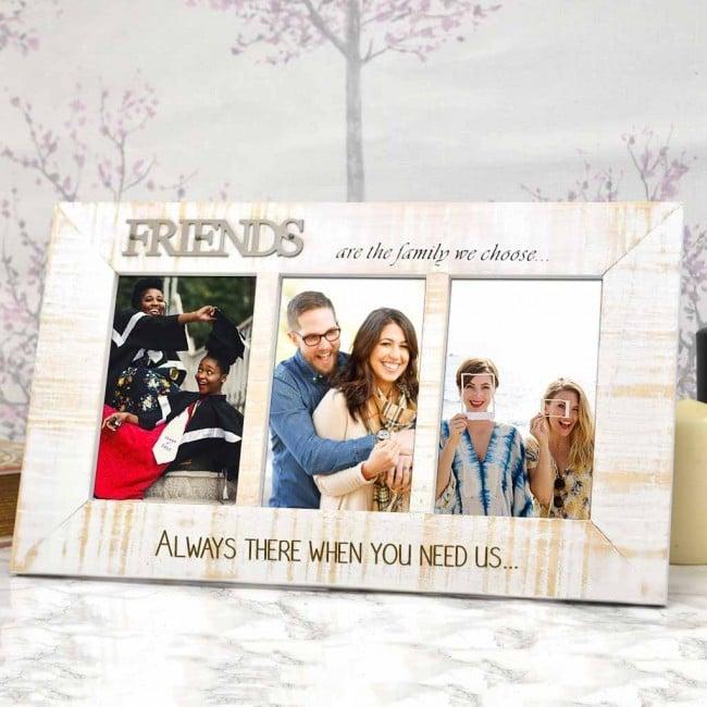 Friends Rustic Wooden Personalised Photo Frame Gift