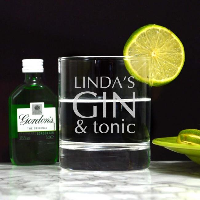 Personalised Gin Tumbler Glass