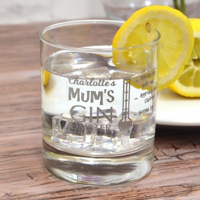 Personalised Gin Tumbler Glass For Mum