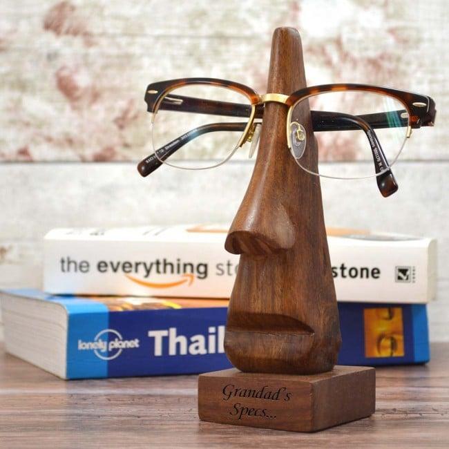 Personalised Spectacle Wooden Eye Glasses Holder