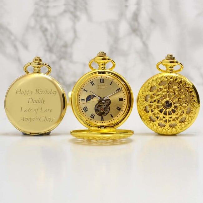 Personalised Pocket Watch With an Ornate Web Design