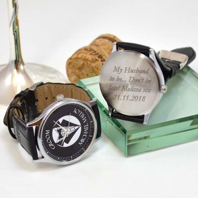 Personalised Wrist Watch For The Groom Gifts