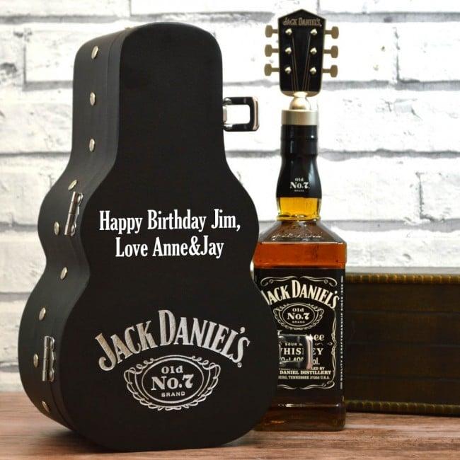 Personalised Jack Daniels Guitar Case and 70cl No. 7 Gift Set