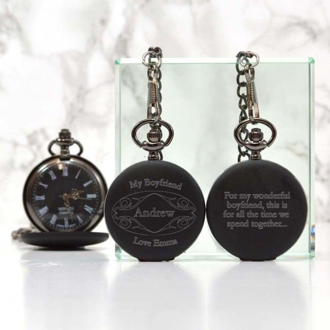 Personalised Pocket Watch Gift For Boyfriend