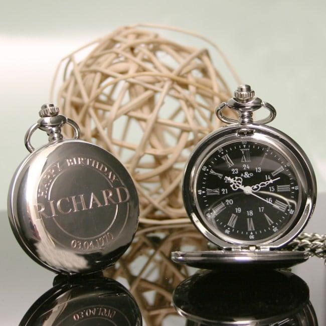 Engraved Pocket Watch Birthday Gift