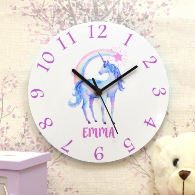 Personalised Unicorn Wall Clock